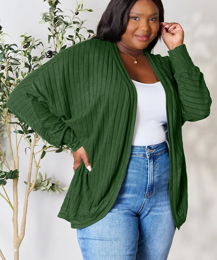 Basic Bae Full Size Ribbed Cocoon Cardigan