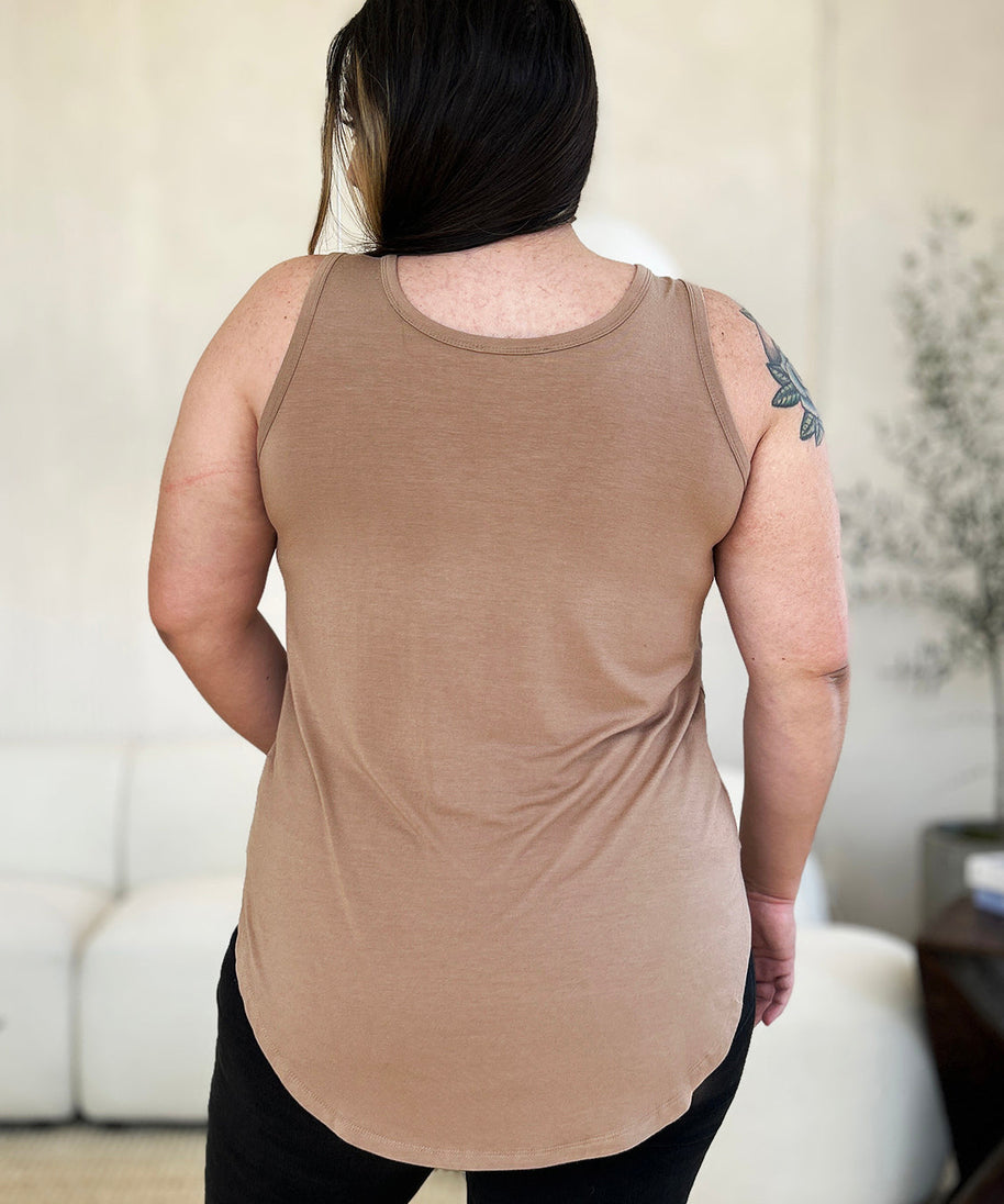 Basic Bae Full Size Round Neck Curved Hem Tank
