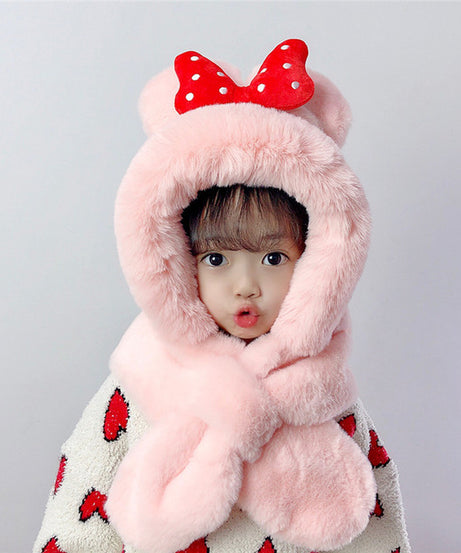 Thick Warm Children's Scarves and Hats with Cute Designs