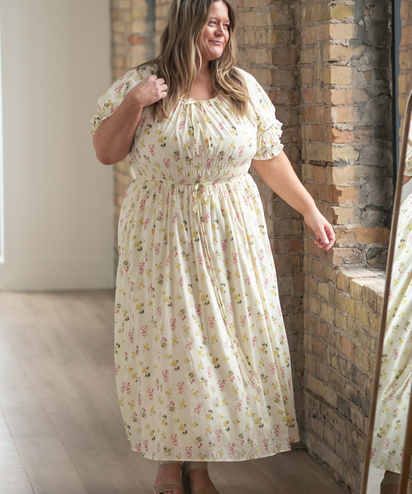 Celine Puff Sleeve Floral Maxi Dress
