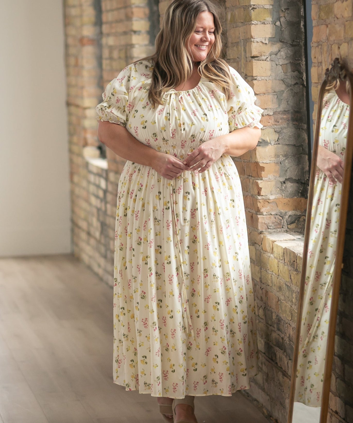 Celine Puff Sleeve Floral Maxi Dress