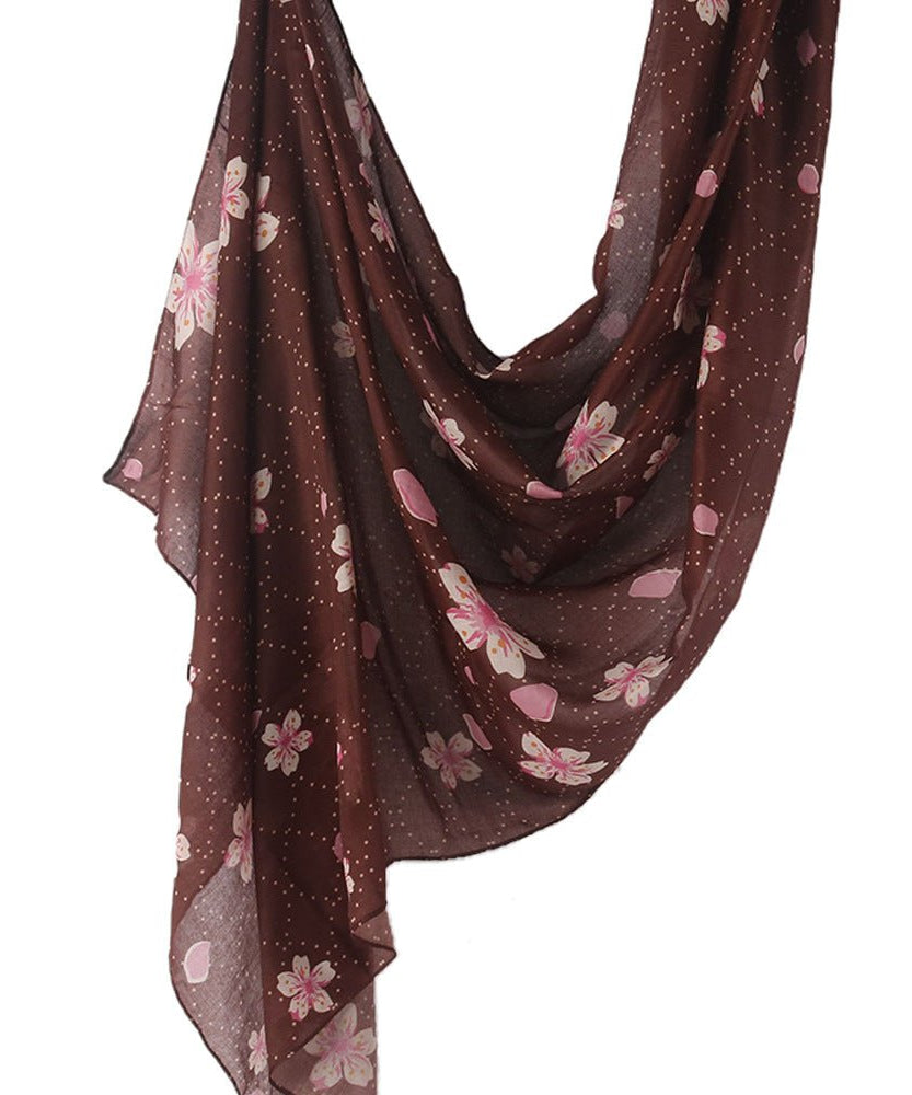 Cherry Blossom Print Hijab Scarf(MH241)