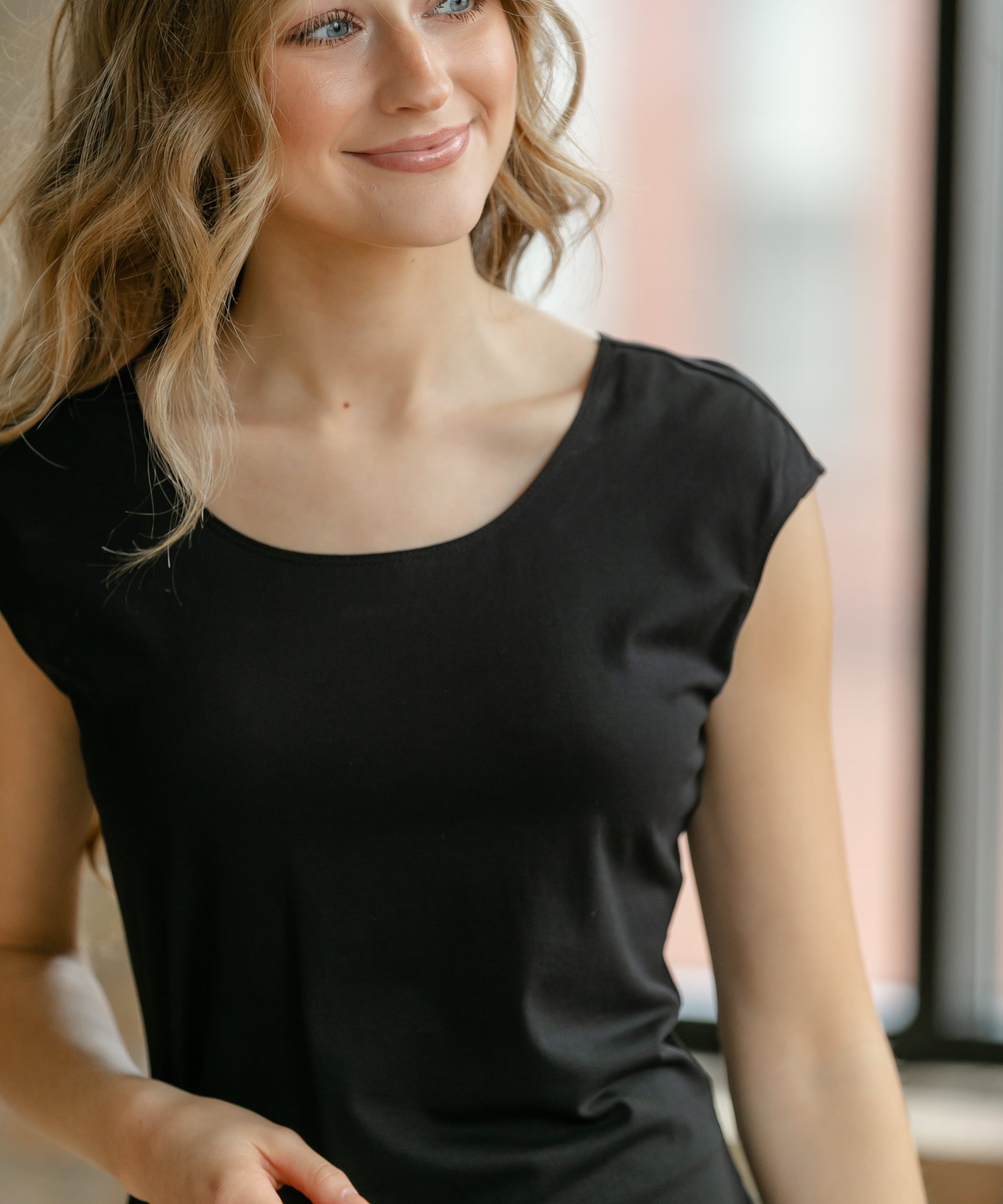 Classic Black Cap Sleeve Tank