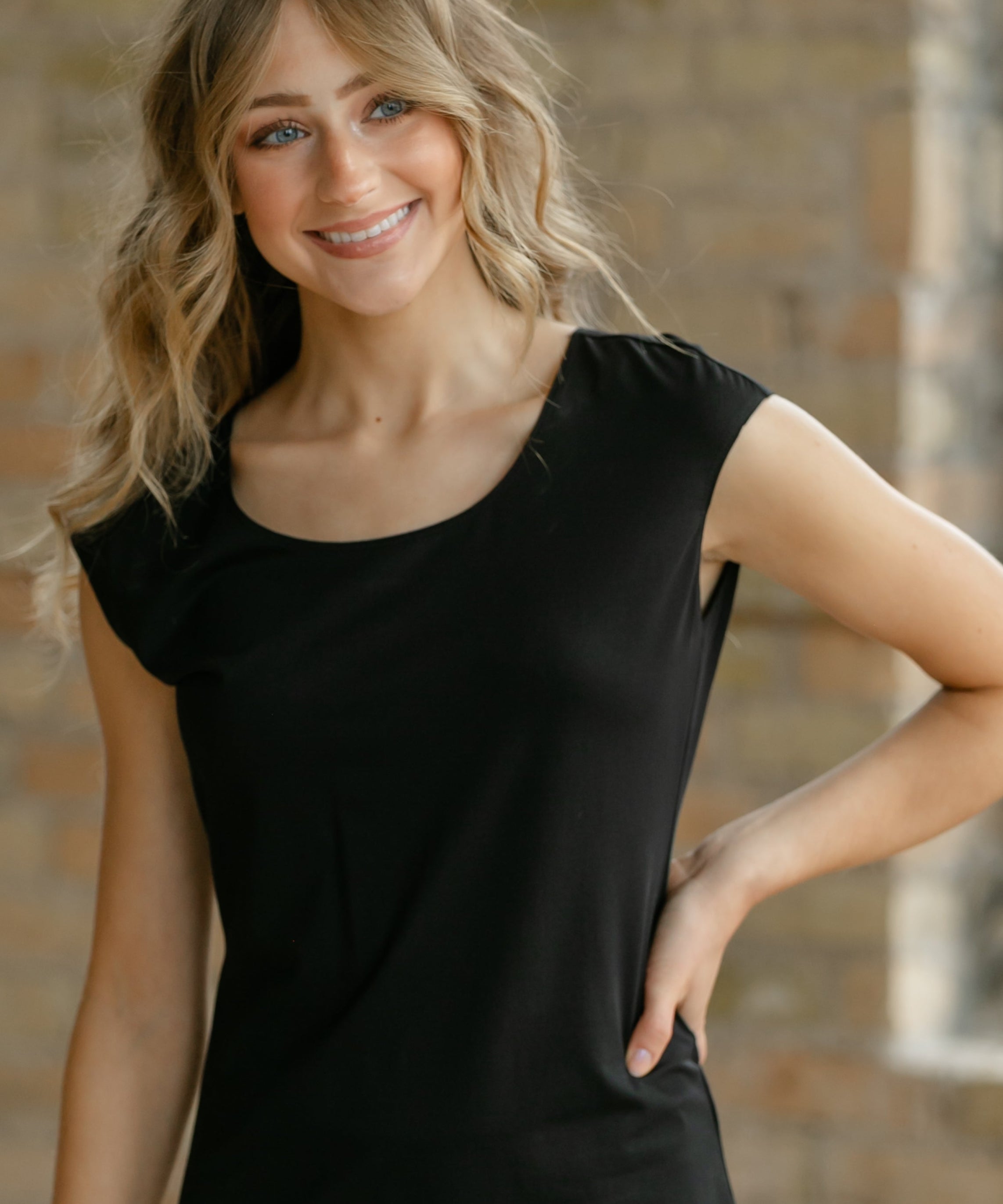 Classic Black Cap Sleeve Tank