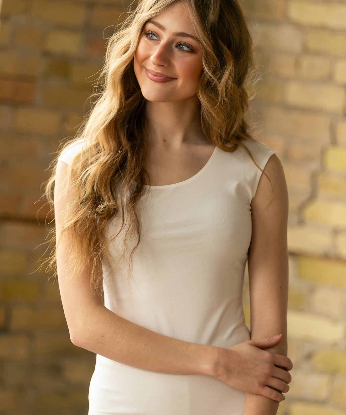 Classic Ivory Cap Sleeve Tank