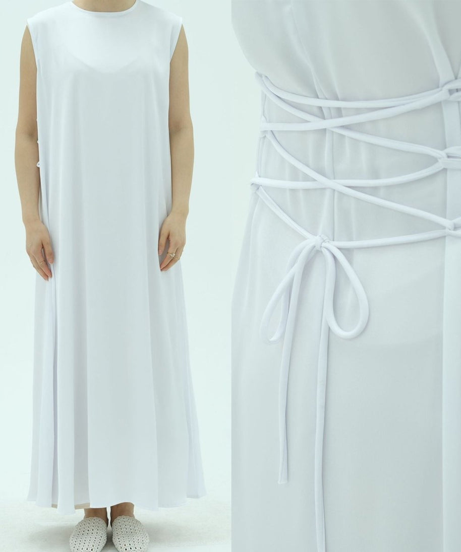 Corset-Back Lace-Up Sleeveless Maxi Dress(MS472)