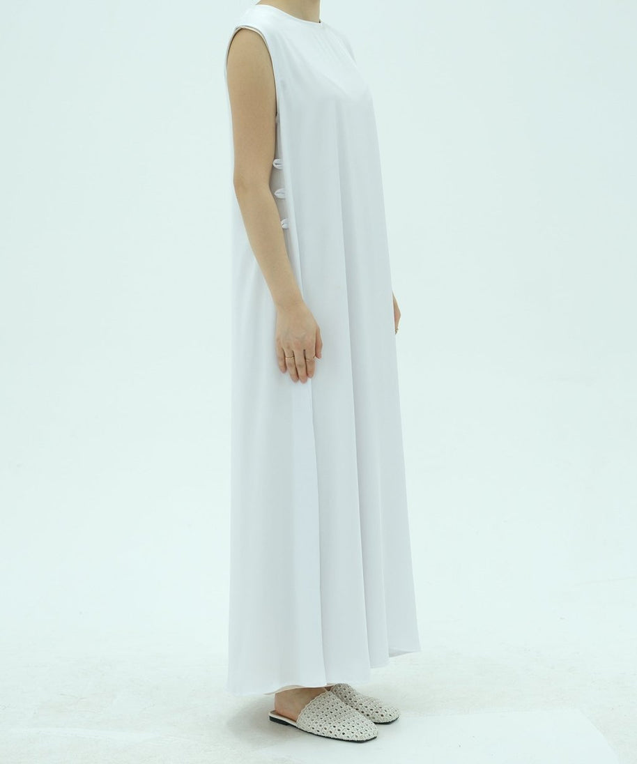 Corset-Back Lace-Up Sleeveless Maxi Dress(MS472)