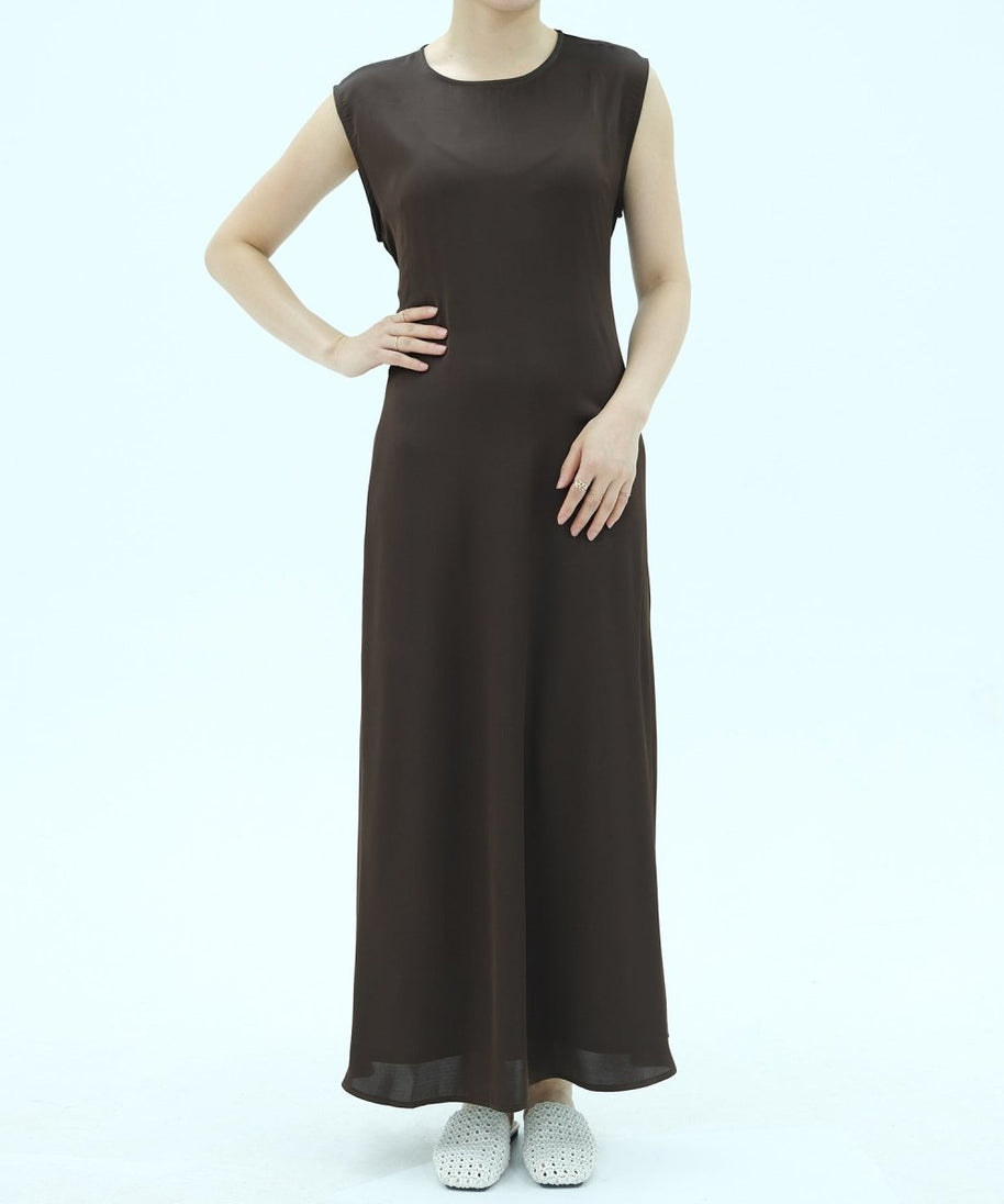 Corset-Back Lace-Up Sleeveless Maxi Dress(MS472)