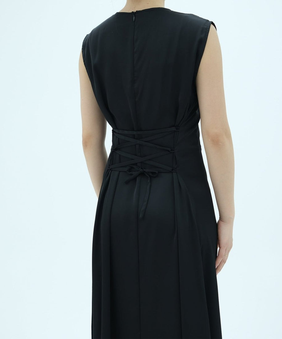 Corset-Back Lace-Up Sleeveless Maxi Dress(MS472)