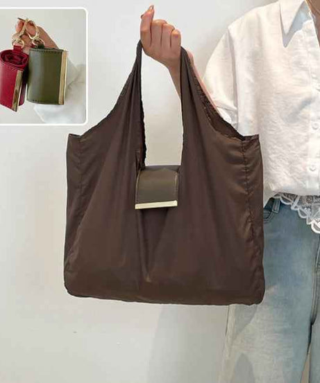 Women's Handbag With Key-ring Design Lightweight Shoulder Bag Large Capacity Shopping Bags