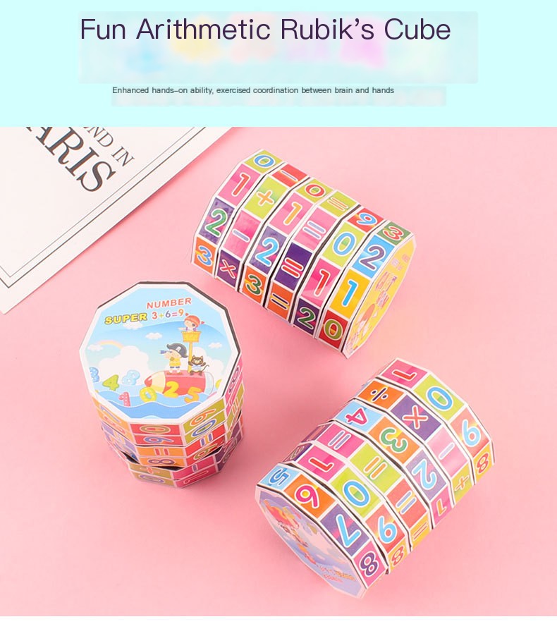 Jouet Cube Mathématique Éducatif pour Enfants – Puzzle d'Apprentissage Amusant