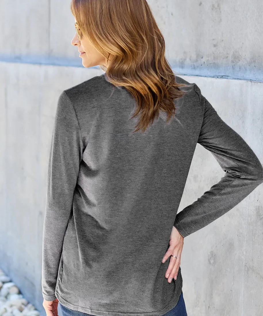 Basic Bae Full Size Round Neck Long Sleeve Top
