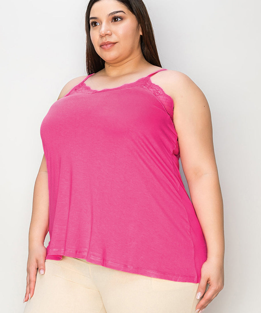 Basic Bae Full Size Lace Trim V-Neck Cami