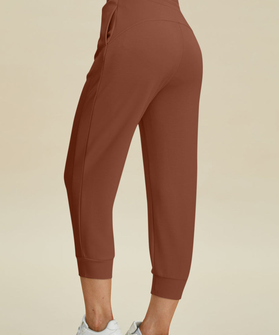 Basic Bae Full Size Air Scuba Drawstring High Waist Cropped Pants