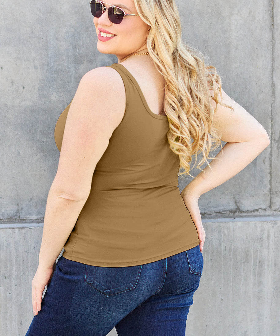 Basic Bae Full Size Square Neck Wide Strap Tank
