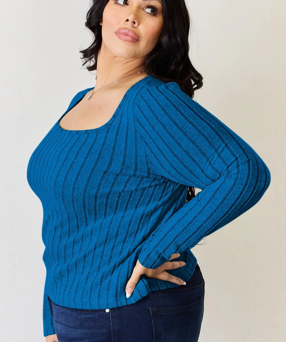 Basic Bae Full Size Ribbed Long Sleeve T-Shirt