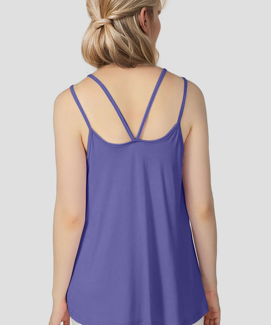 Basic Bae Bamboo Scoop Neck Double Spaghetti Straps Cami