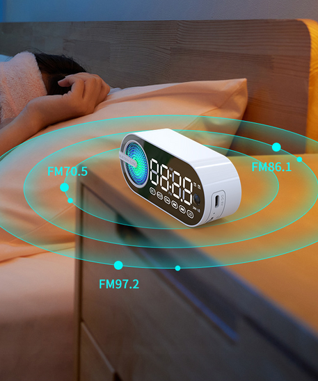 Bluetooth Alarm Clock Speaker with FM Subwoofer Portable