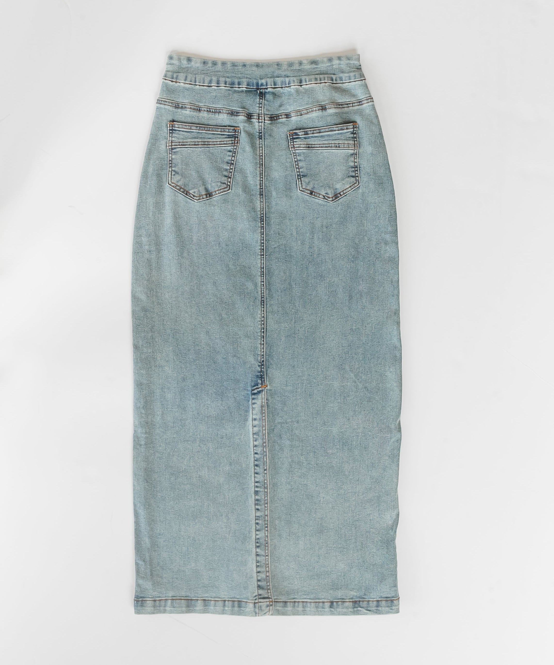 Donna Classic Wash Maxi Denim Skirt