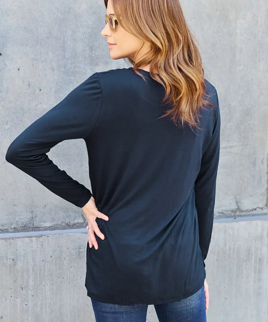 Basic Bae Full Size Round Neck Long Sleeve Top
