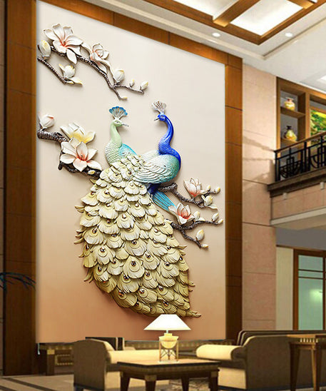 5D Peacock Diamond Painting Kit – Full Drill Wall Art for Living Room & Bedroom