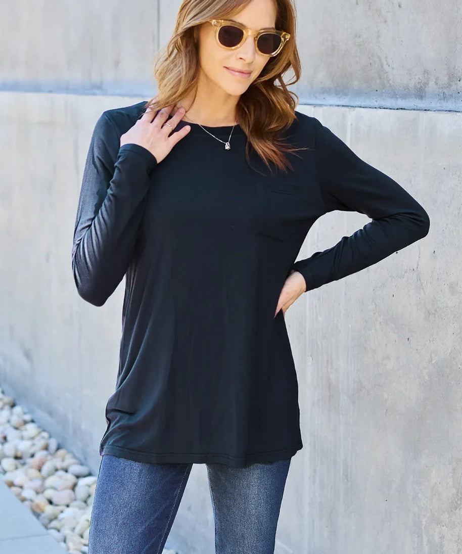 Basic Bae Full Size Round Neck Long Sleeve Top