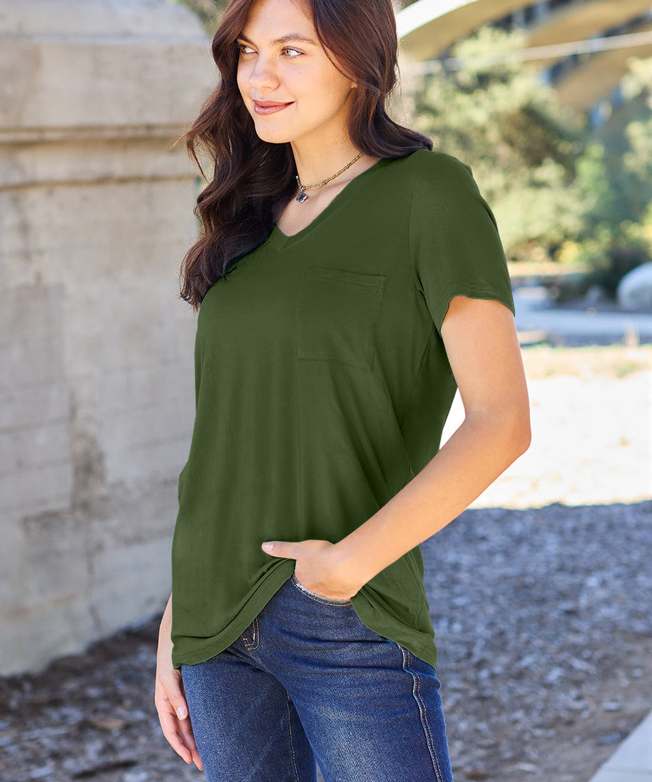 Basic Bae Full Size V-Neck Short Sleeve T-Shirt