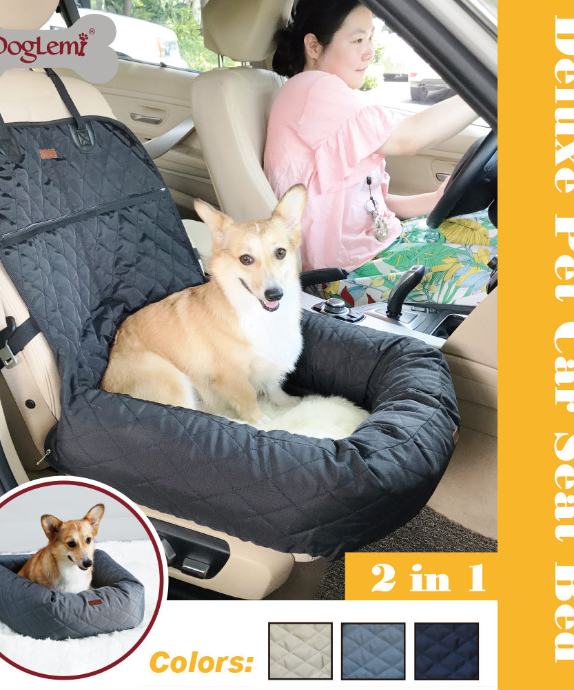 New Multifunctional Pet Car Bed with Thick Cushion