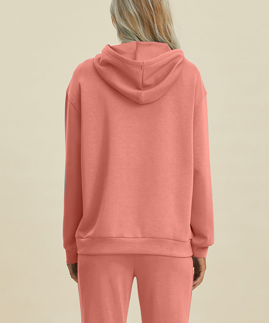 Basic Bae Full Size Air Scuba Drawstring Long Sleeve Hoodie with Kangaroo Pocket