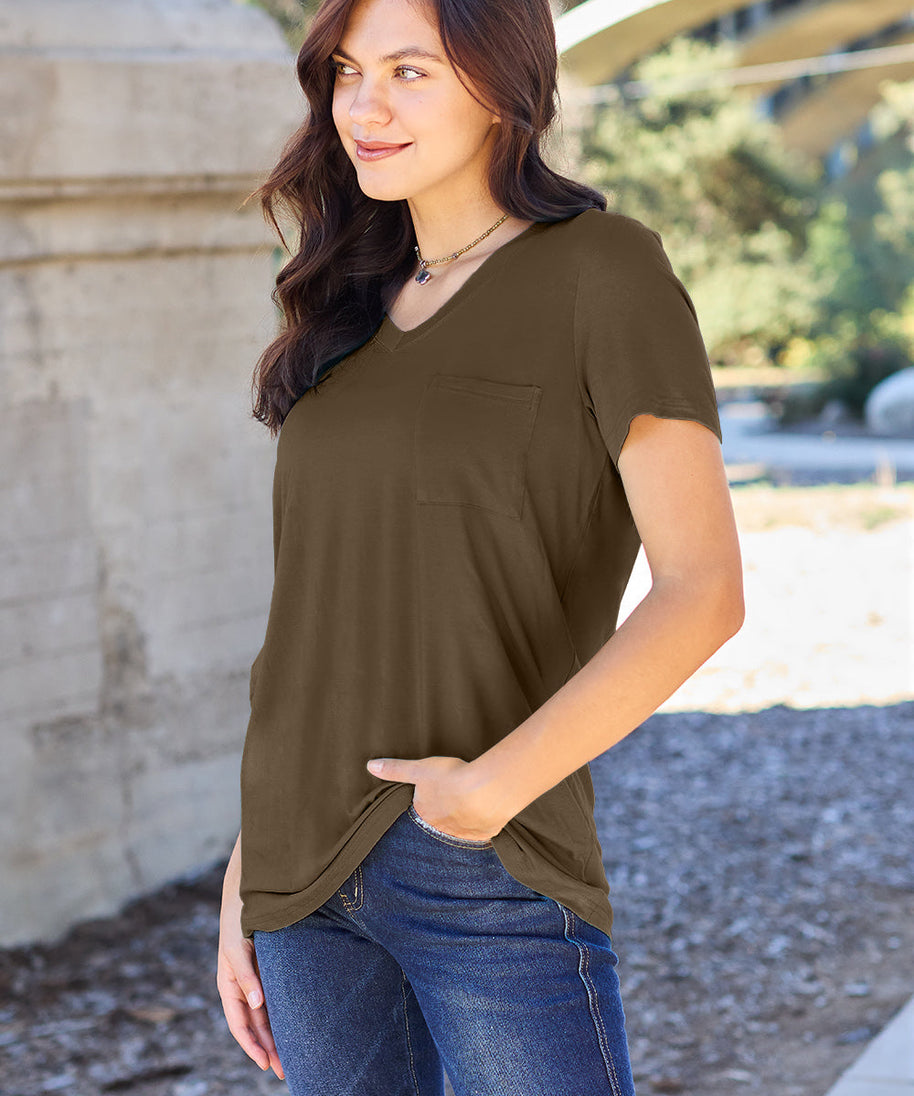 Basic Bae Full Size V-Neck Short Sleeve T-Shirt