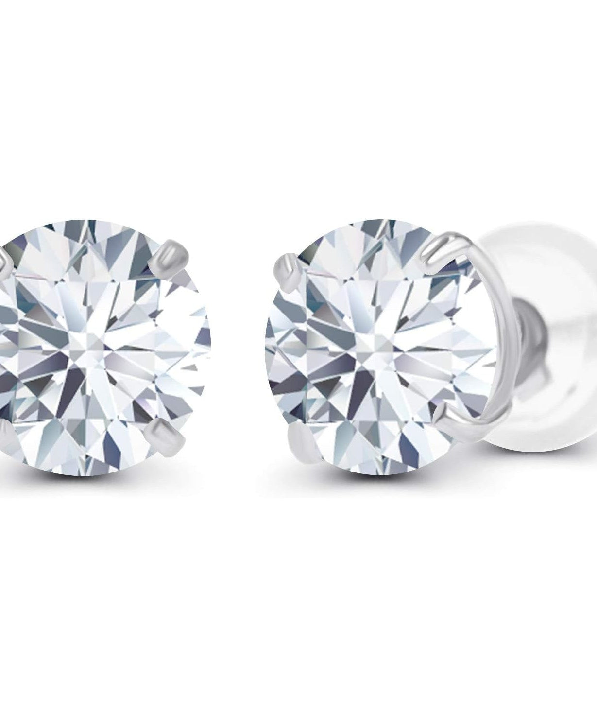 1.50 CTW AGI Certified Lab-Grown Diamond Stud Earrings in 14K White or Yellow Gold | F-G Color | VS Clarity | Ethical Luxury