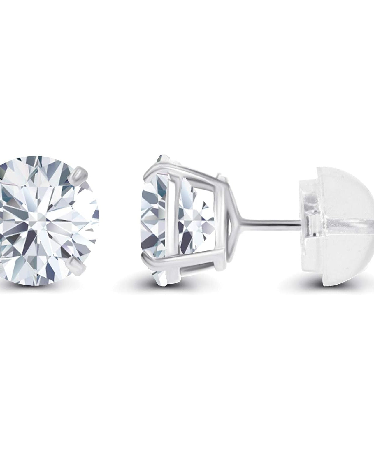 1.50 CTW AGI Certified Lab-Grown Diamond Stud Earrings in 14K White or Yellow Gold | F-G Color | VS Clarity | Ethical Luxury