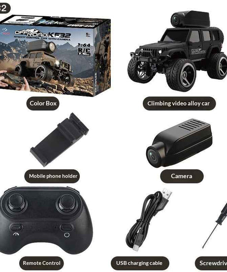 Alloy Desktop Racing 4WD Climbing Remote-controlled Off-road Model Toy Video Car