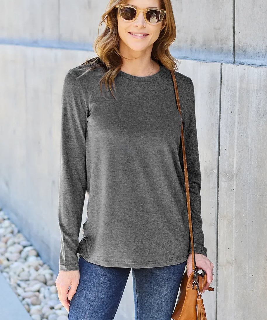 Basic Bae Full Size Round Neck Long Sleeve Top