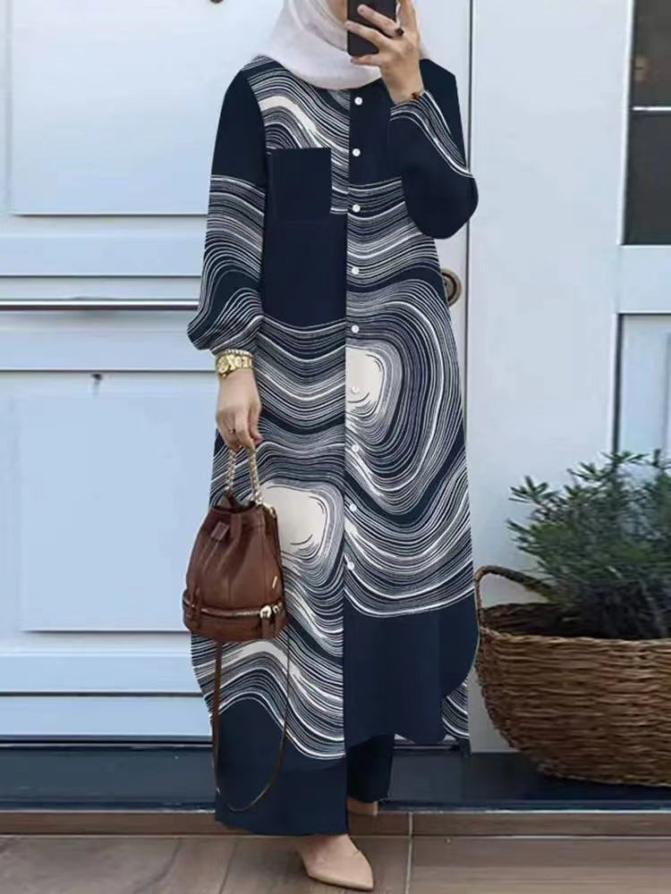 Muslim-Inspired Long Sleeve Shirt and Pants Set