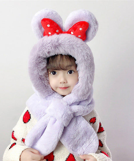 Thick Warm Children's Scarves and Hats with Cute Designs