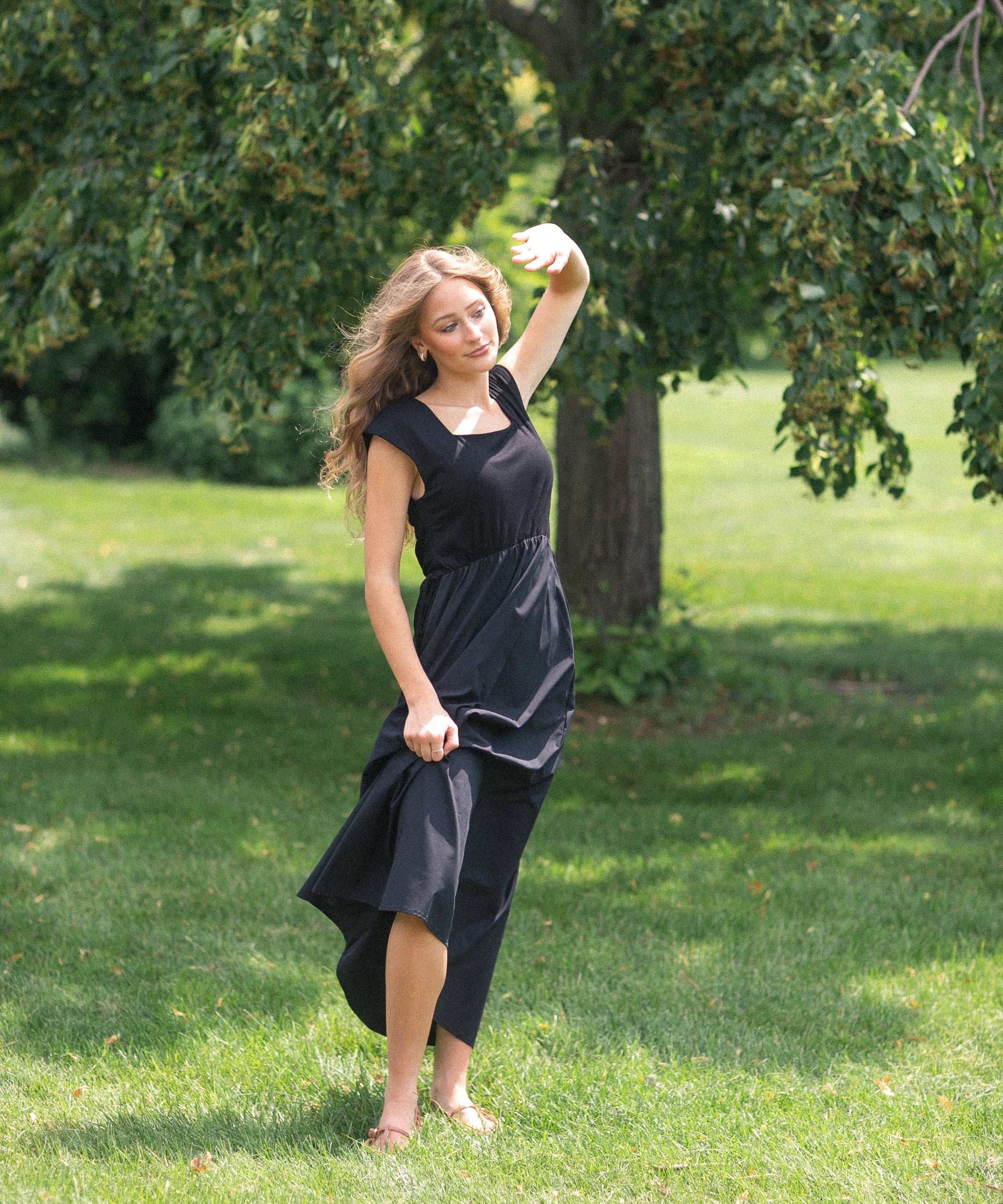 Eleanor Black A-line Maxi Dress - FINAL SALE