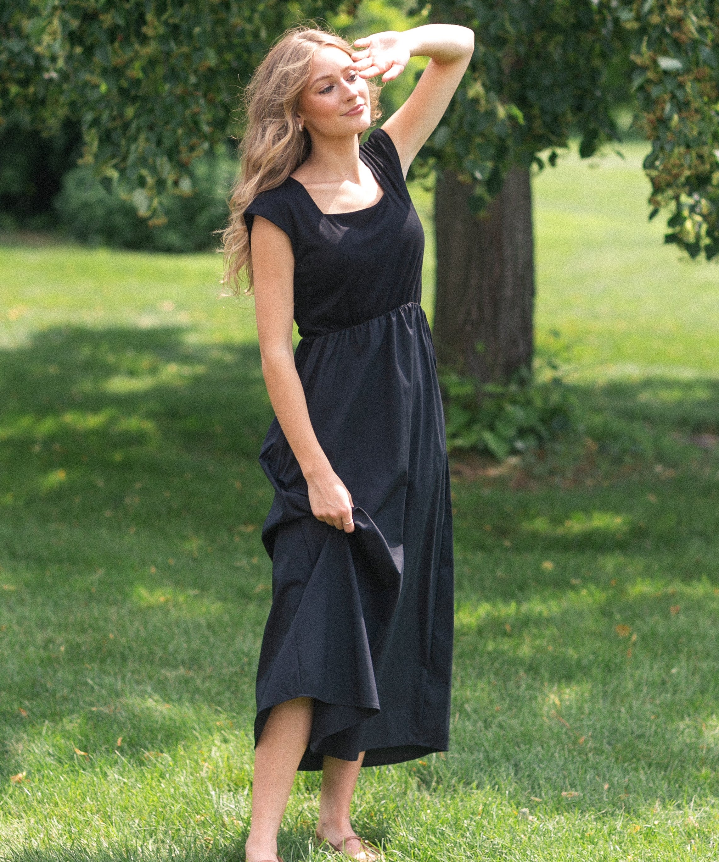 Eleanor Black A-line Maxi Dress - FINAL SALE