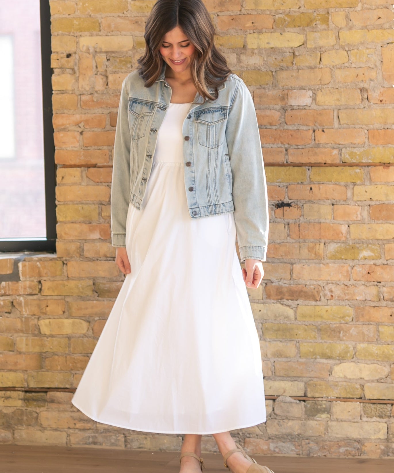 Eleanor White A-line Maxi Dress - FINAL SALE