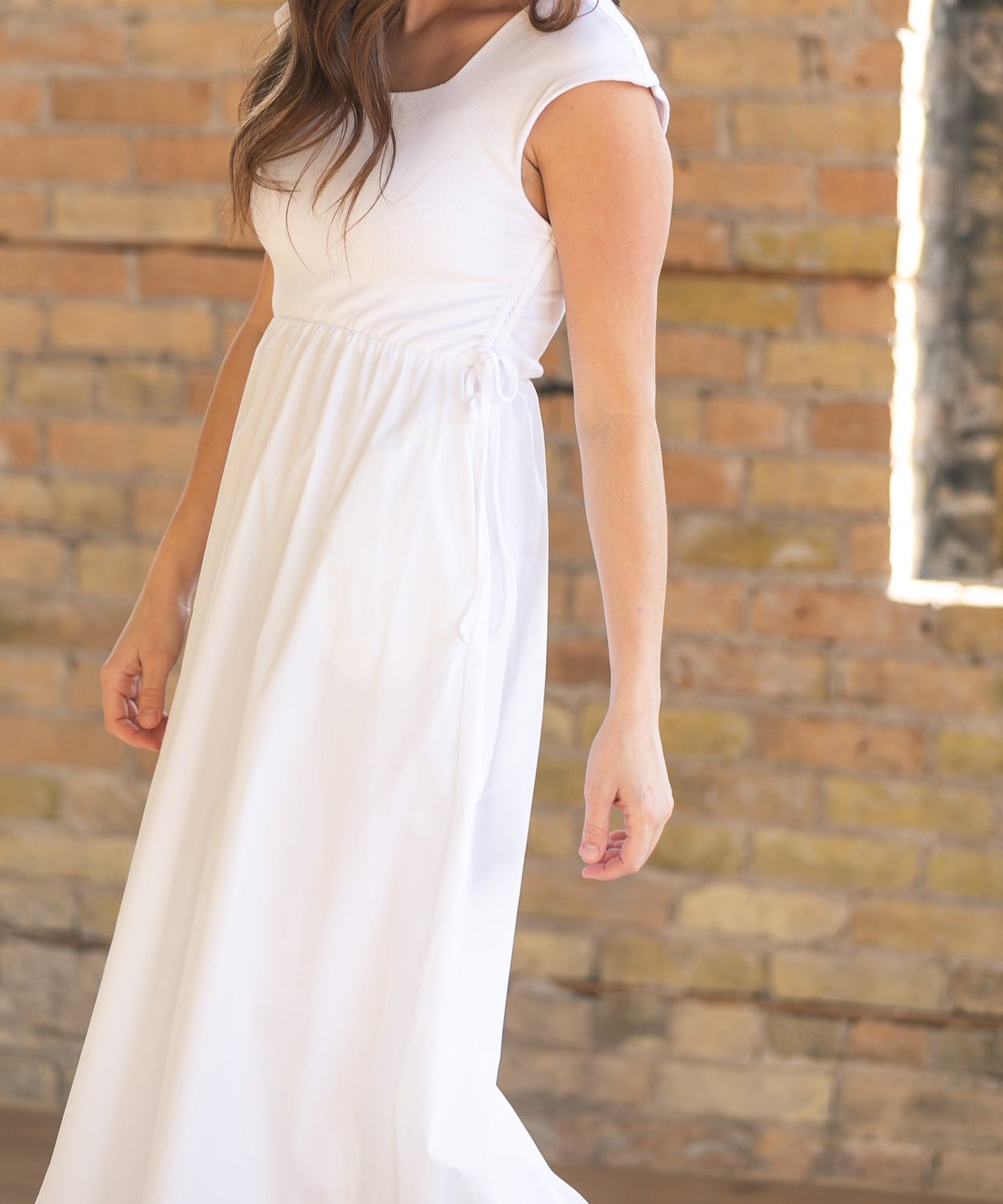 Eleanor White A-line Maxi Dress - FINAL SALE