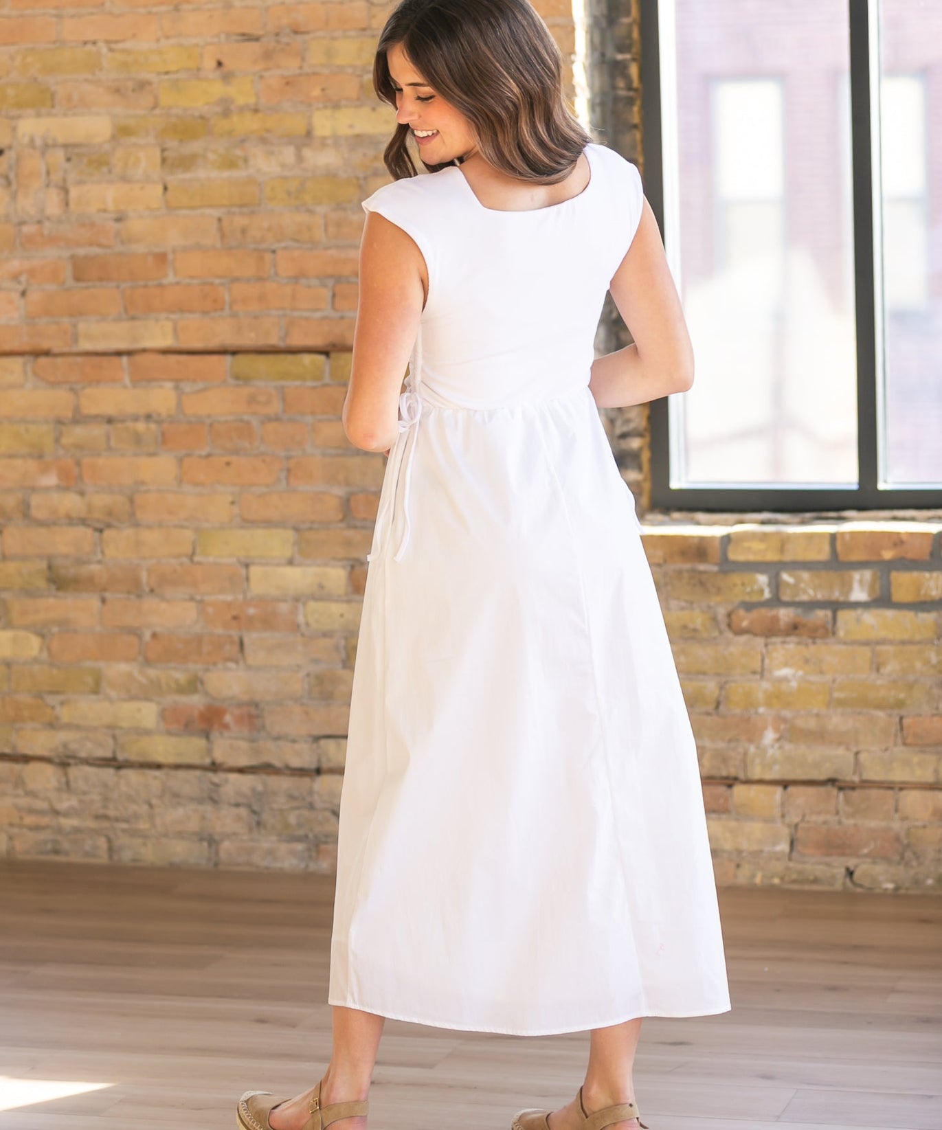 Eleanor White A-line Maxi Dress - FINAL SALE