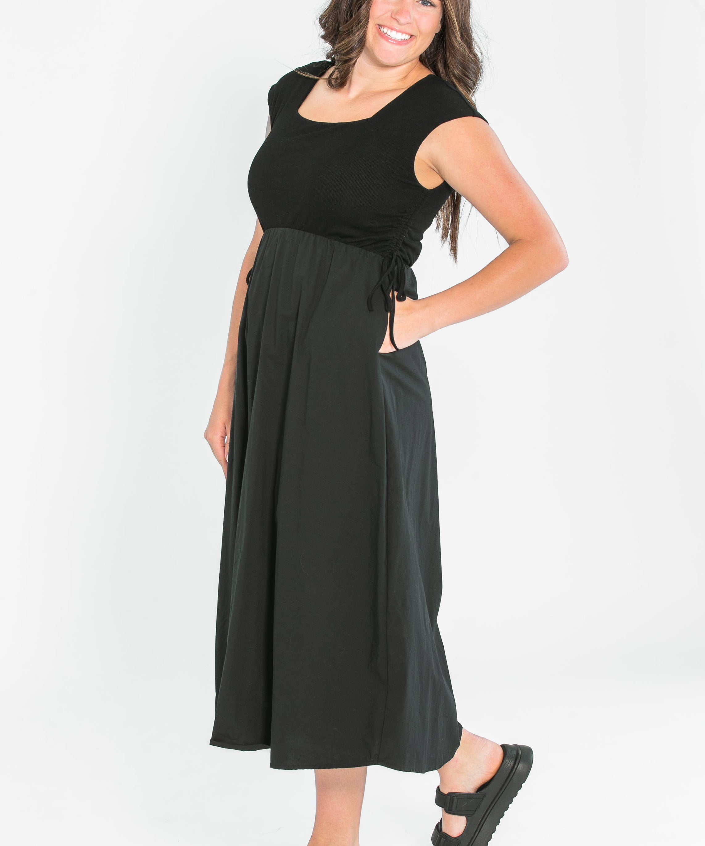 Eleanor Black A-line Maxi Dress - FINAL SALE