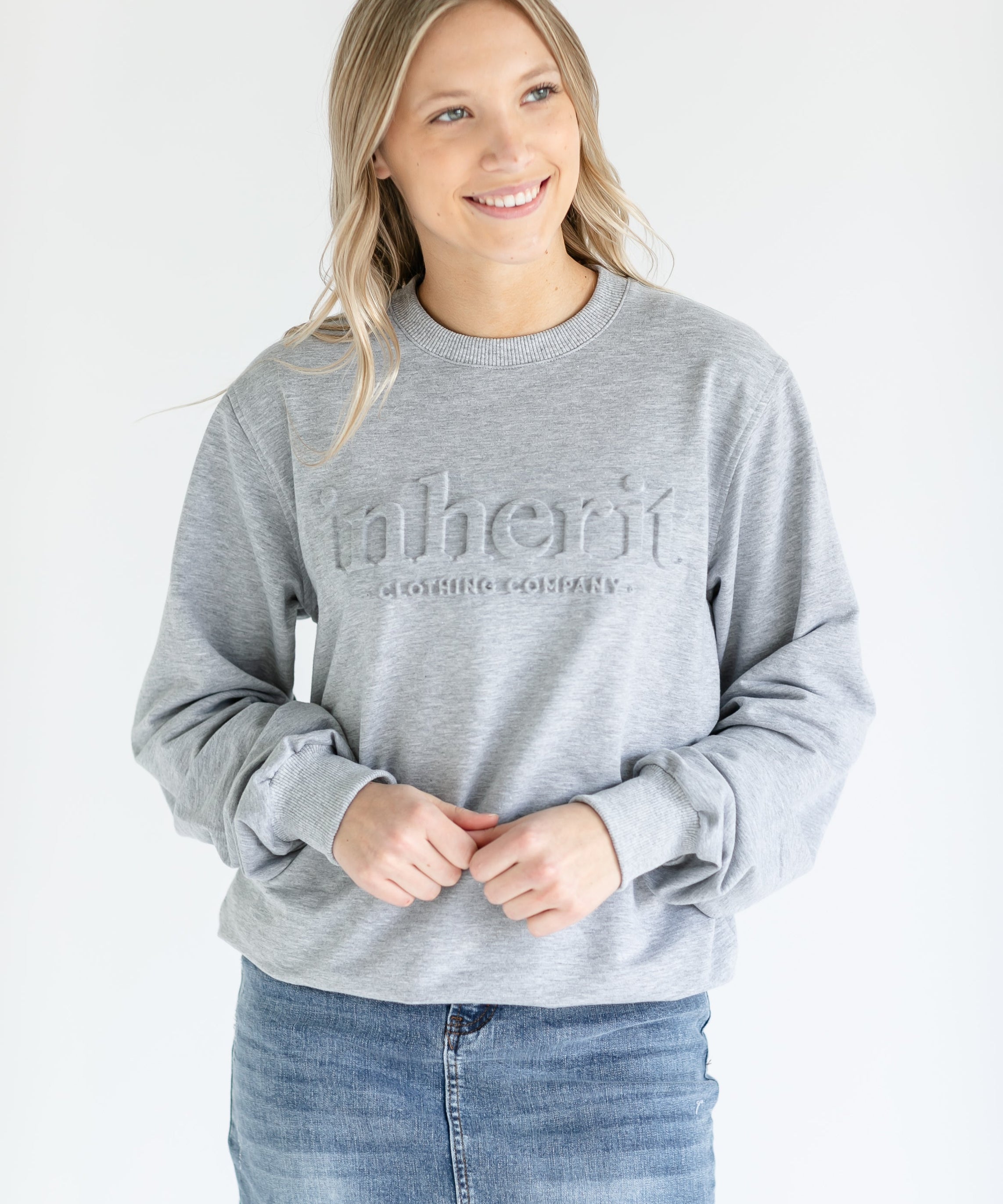 Embossed Inherit Logo Crewneck Sweatshirt