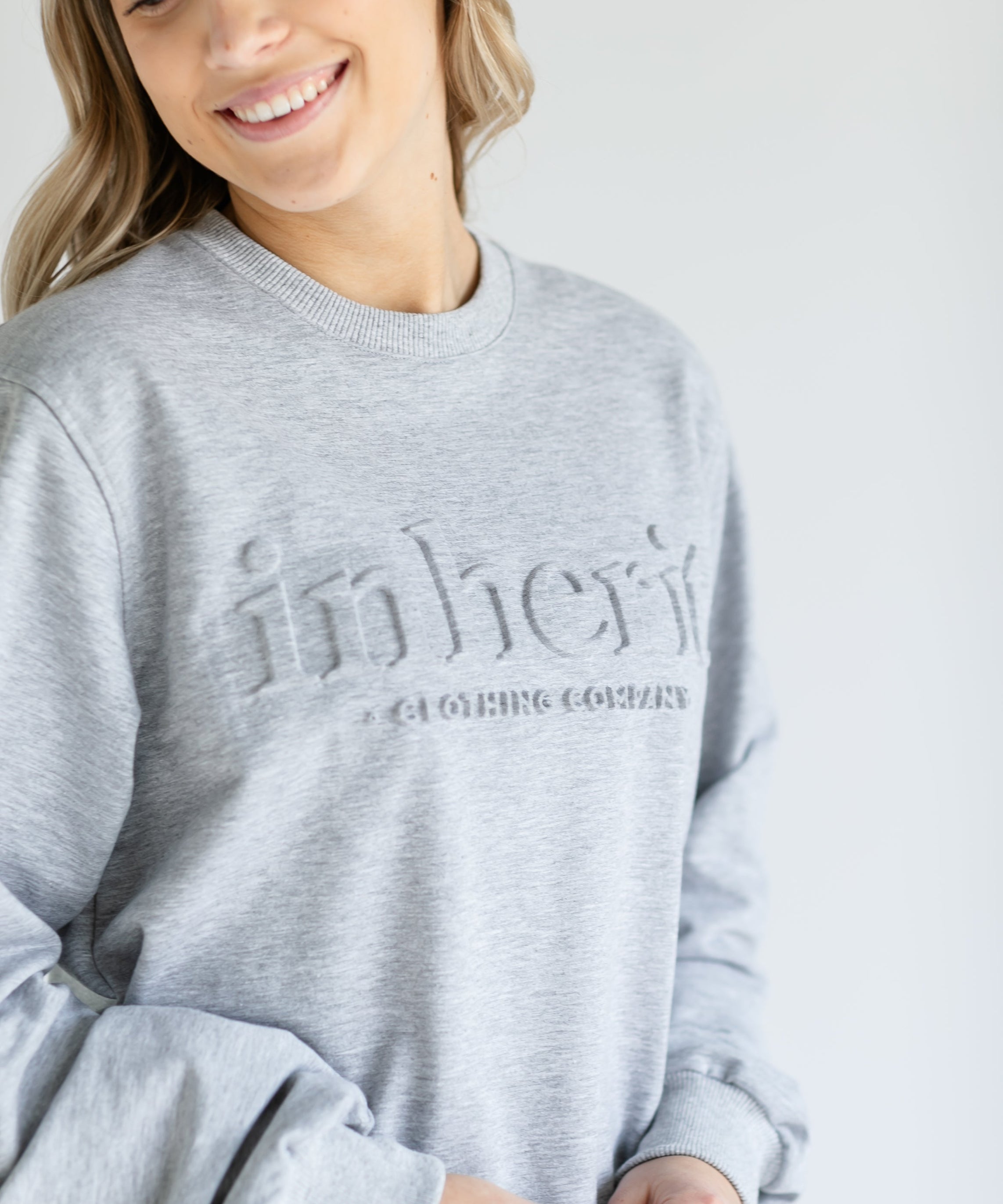 Embossed Inherit Logo Crewneck Sweatshirt
