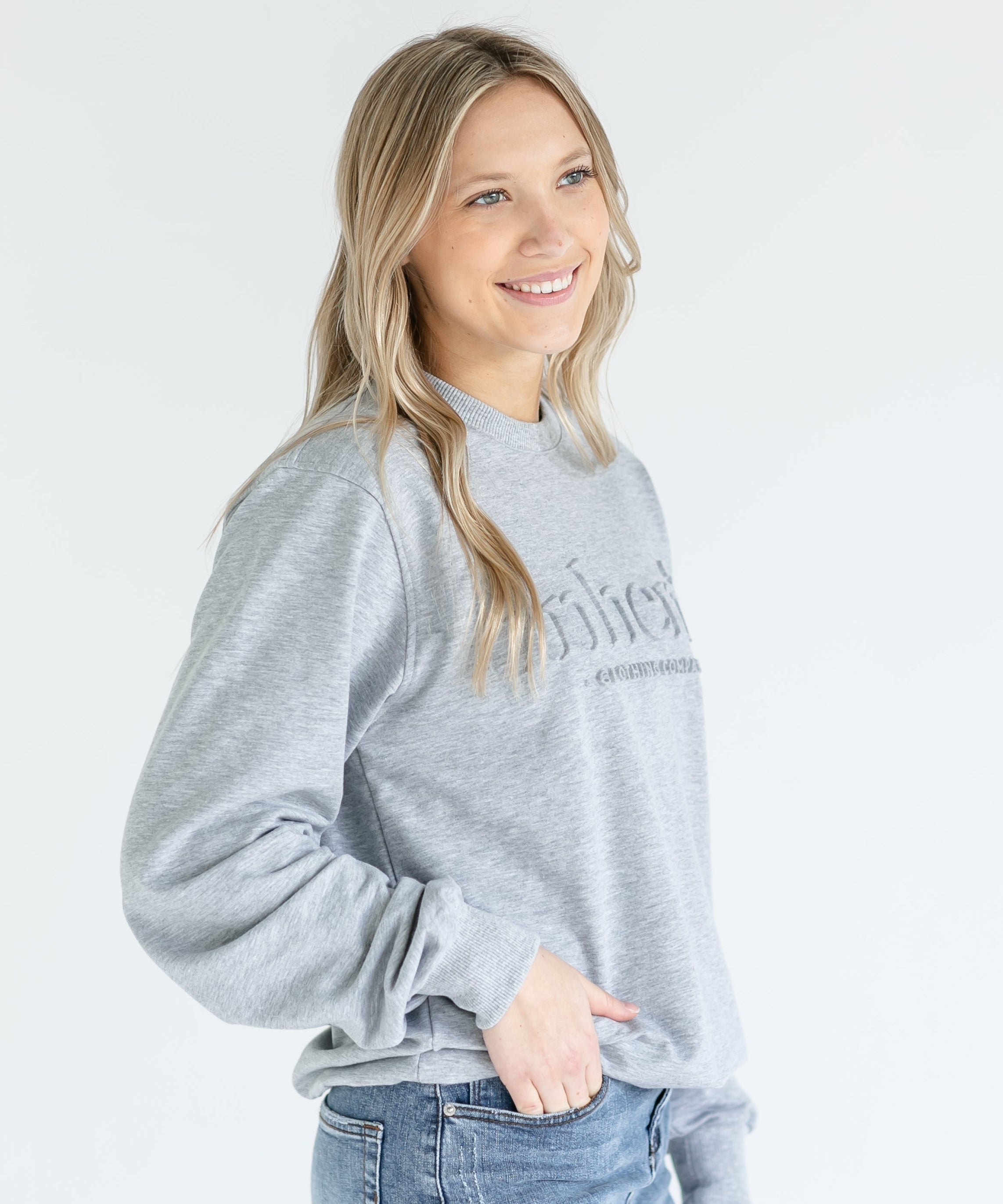 Embossed Inherit Logo Crewneck Sweatshirt