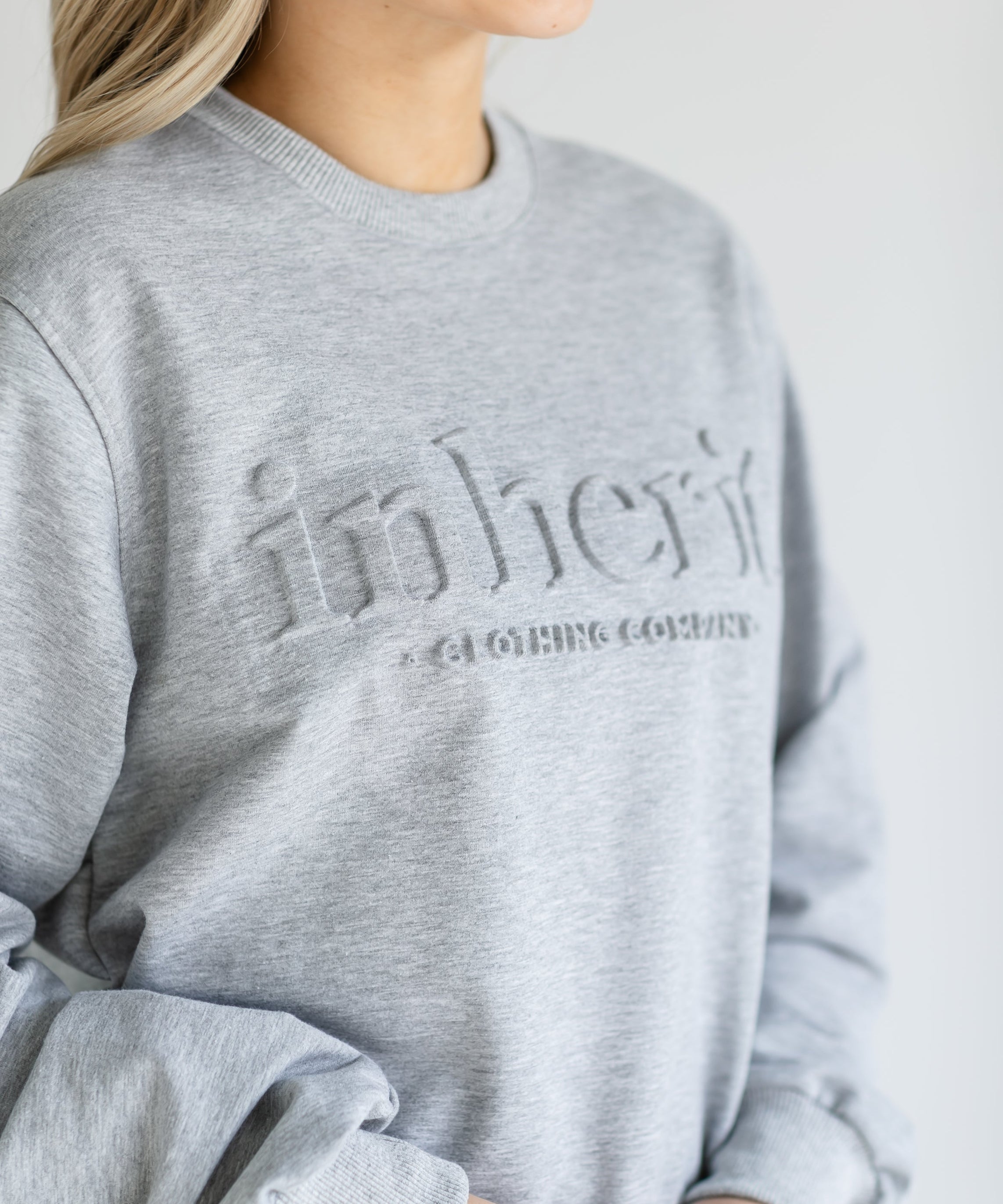 Embossed Inherit Logo Crewneck Sweatshirt