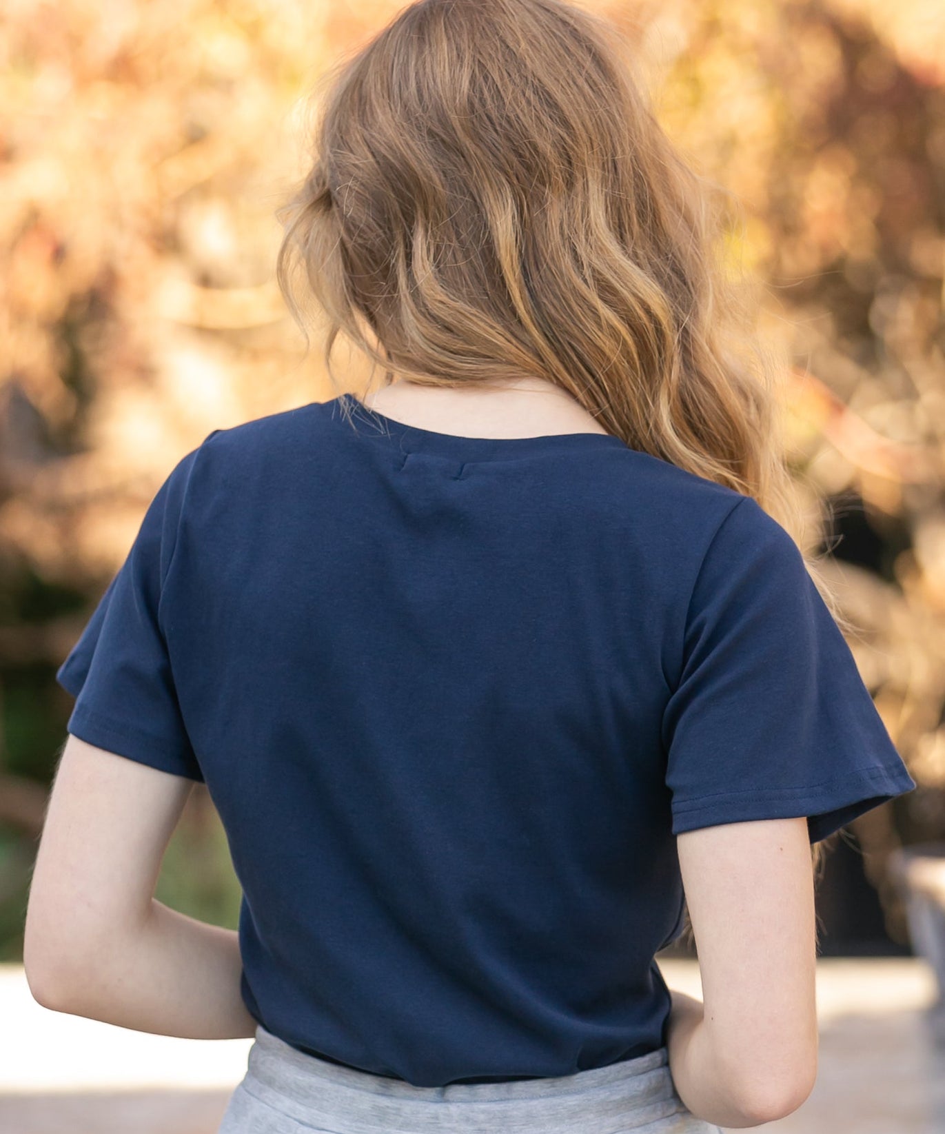 Essential Navy Flutter Sleeve Top