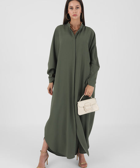 Muslim Abaya with Batwing Sleeves - Southeast Asia Fashion