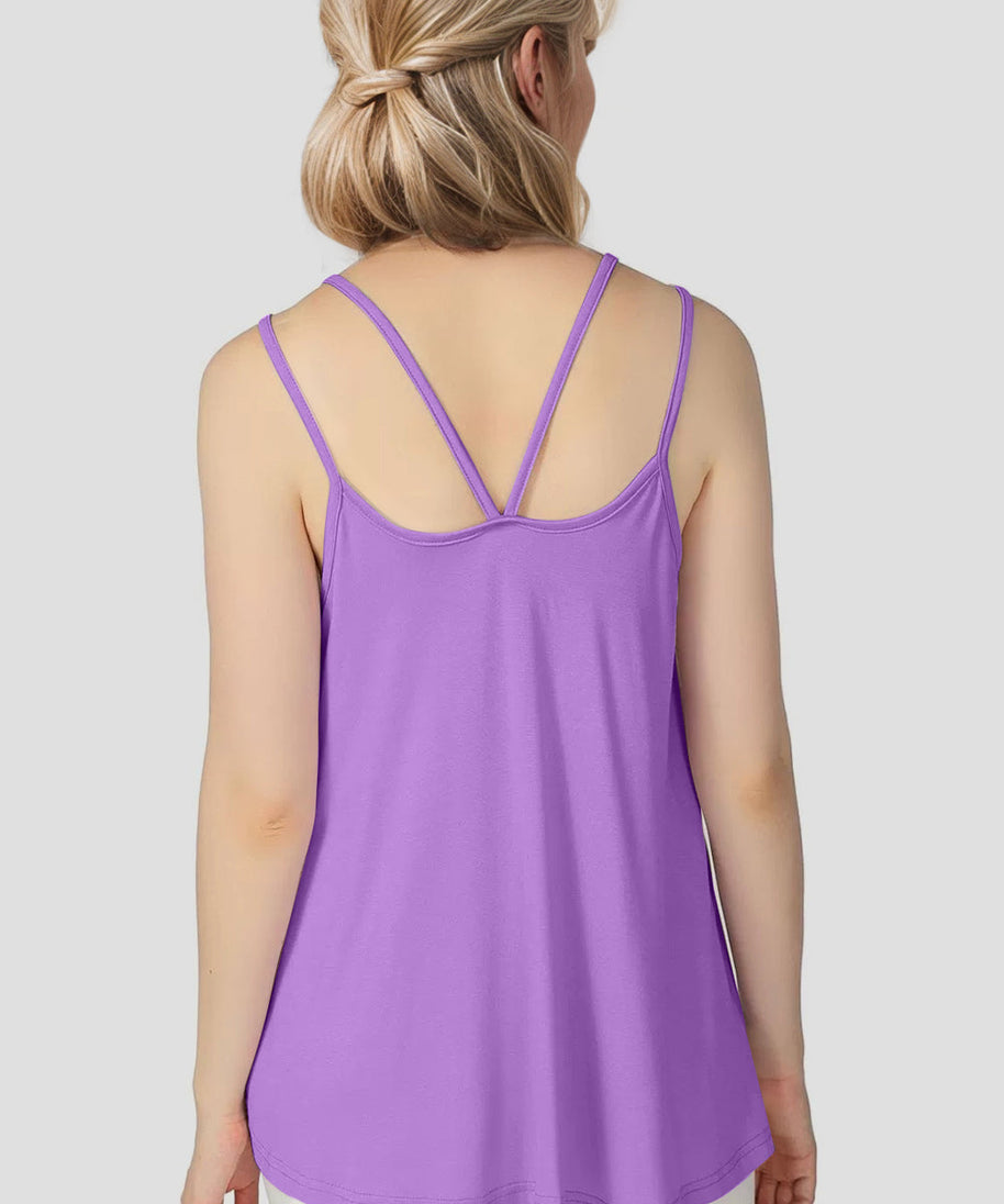 Basic Bae Bamboo Scoop Neck Double Spaghetti Straps Cami