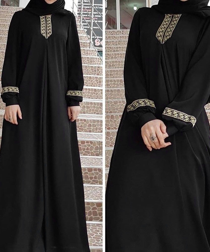 Long Muslim Hijab Dresses for Women - Dubai Abaya & Patchwork